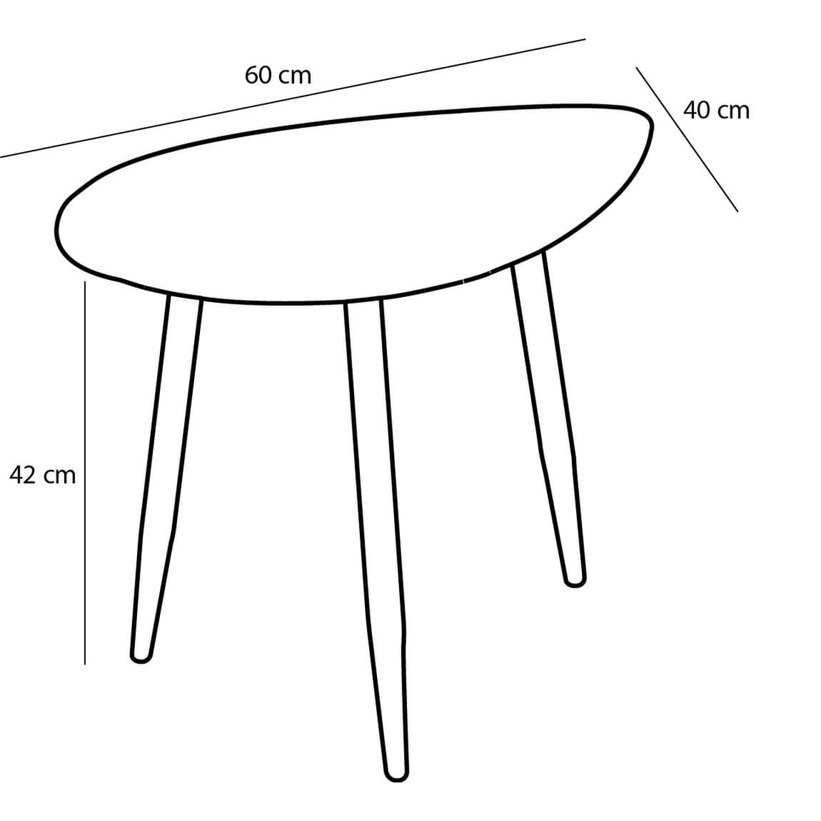 Mica Decorations Bijzettafel - Set van 2 - L80 x B60 x H47 cm - Metaal - Zwart