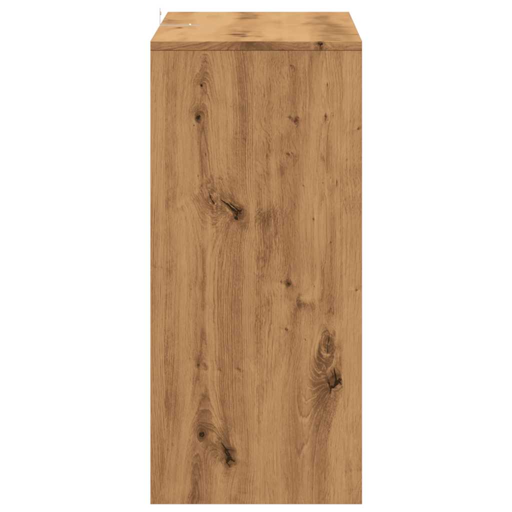 vidaXL Bijzettafels Wandtafel 100x35x76,5 cm bewerkt hout artisanaal eikenkleurig