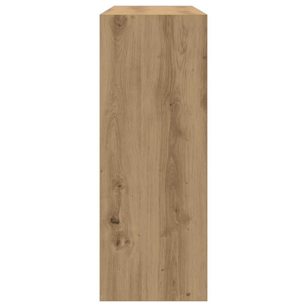 vidaXL Bijzettafels Wandtafel 105x30x80 cm bewerkt hout artisanaal eikenkleur