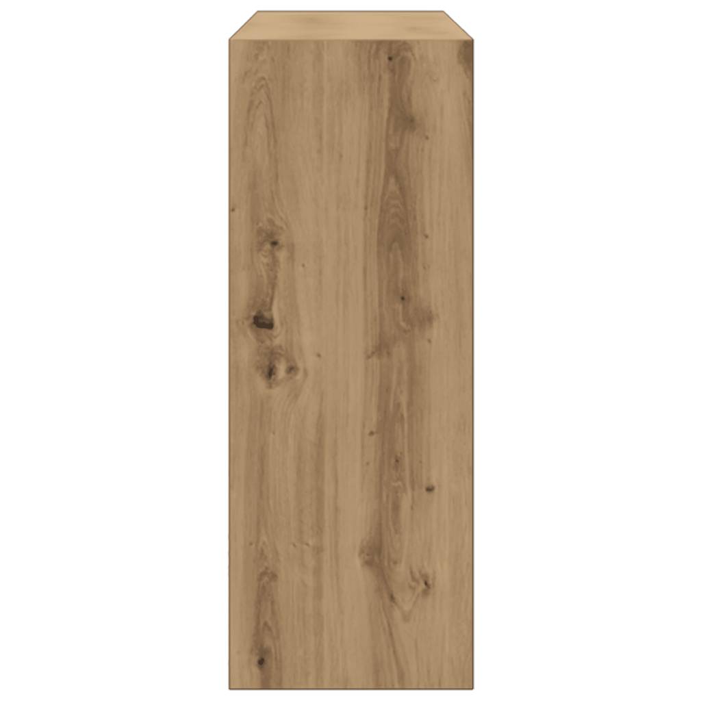 vidaXL Bijzettafels Wandtafel 78x30x80 cm bewerkt hout artisanaal eikenkleur