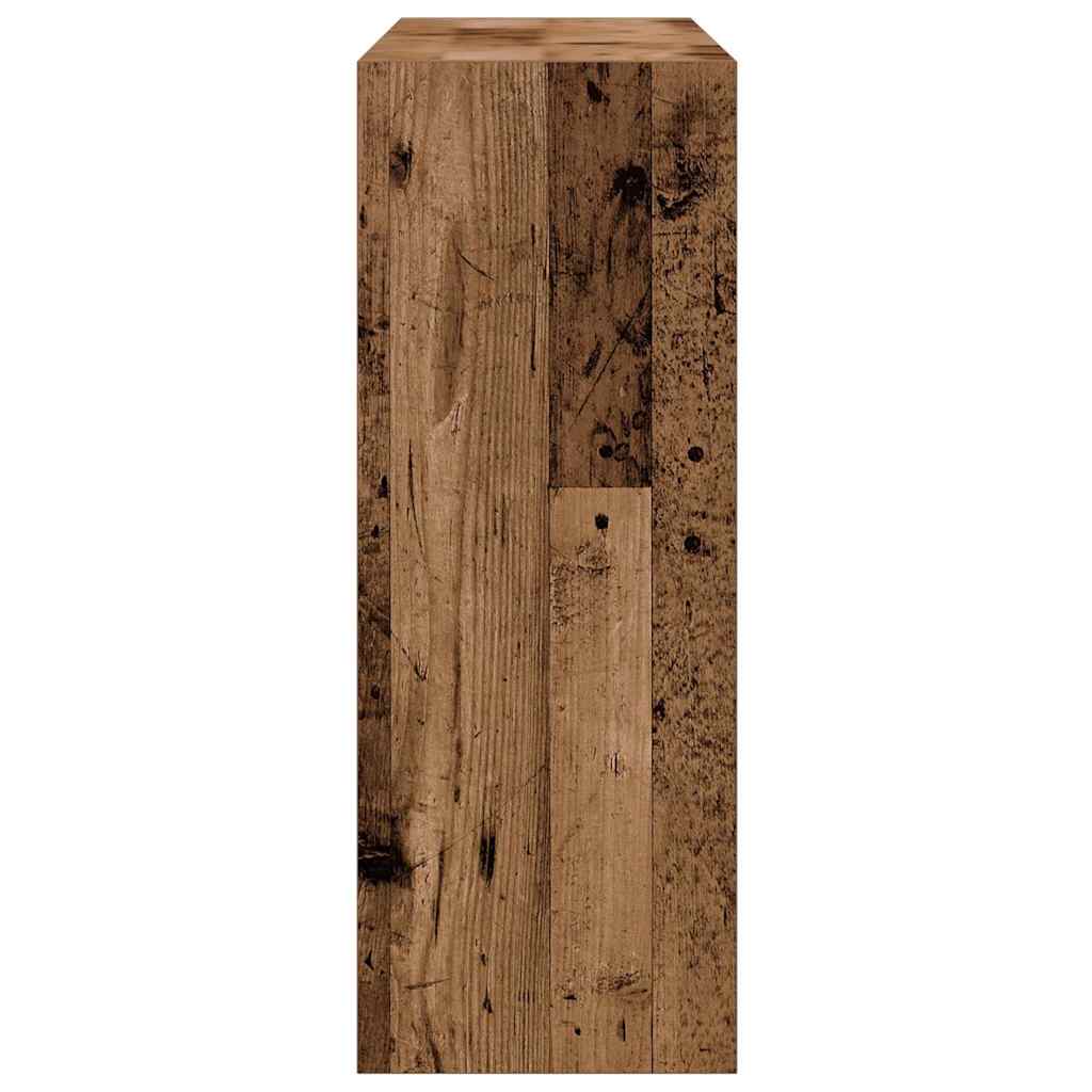 vidaXL Bijzettafels Wandtafel 78x30x80 cm bewerkt hout oud houtkleurig