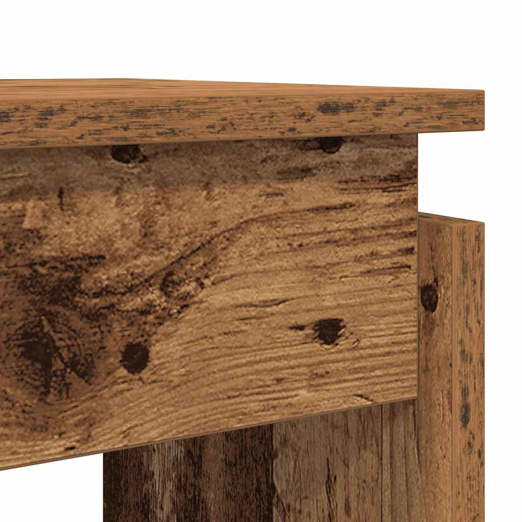 vidaXL Bijzettafels Wandtafel 80x30x102 cm bewerkt hout oud houtkleurig