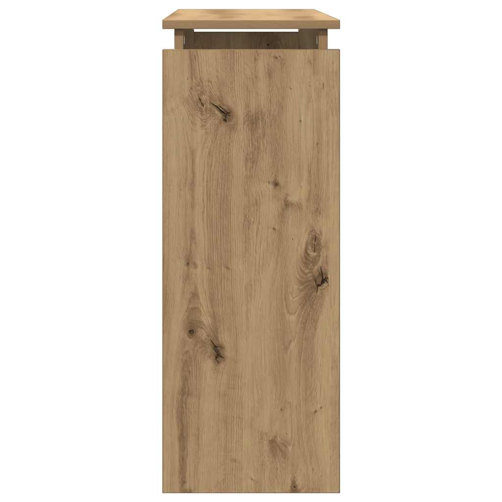 vidaXL Bijzettafels Wandtafel 80x30x80 cm bewerkt hout artisanaal eikenkleurig