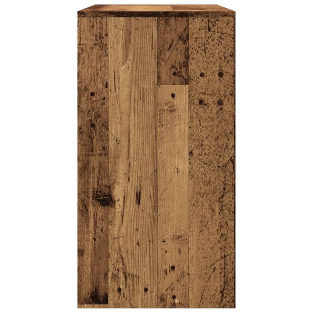 vidaXL Bijzettafels Wandtafel 89x41x76,5 cm bewerkt hout oud houtkleurig