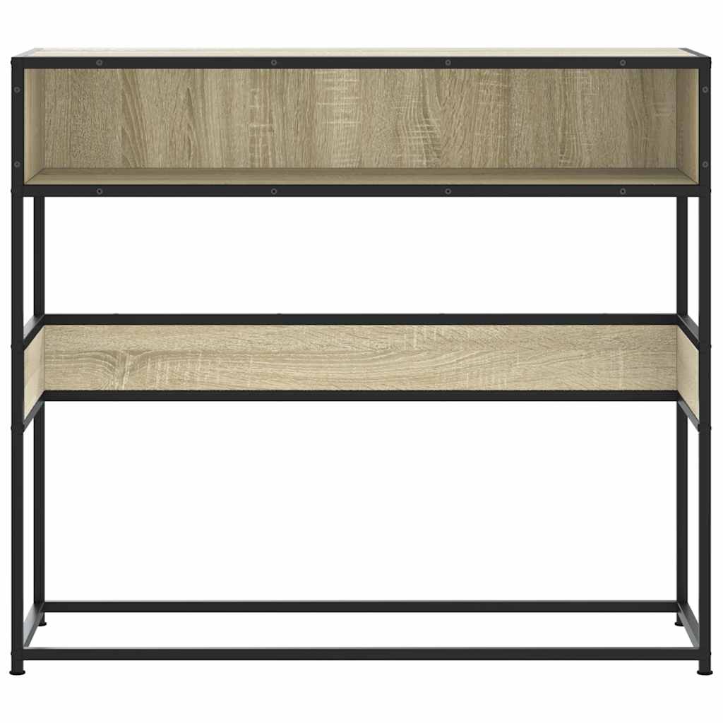 vidaXL Bijzettafels Wandtafel 90x35x80 cm bewerkt hout sonoma eikenkleurig