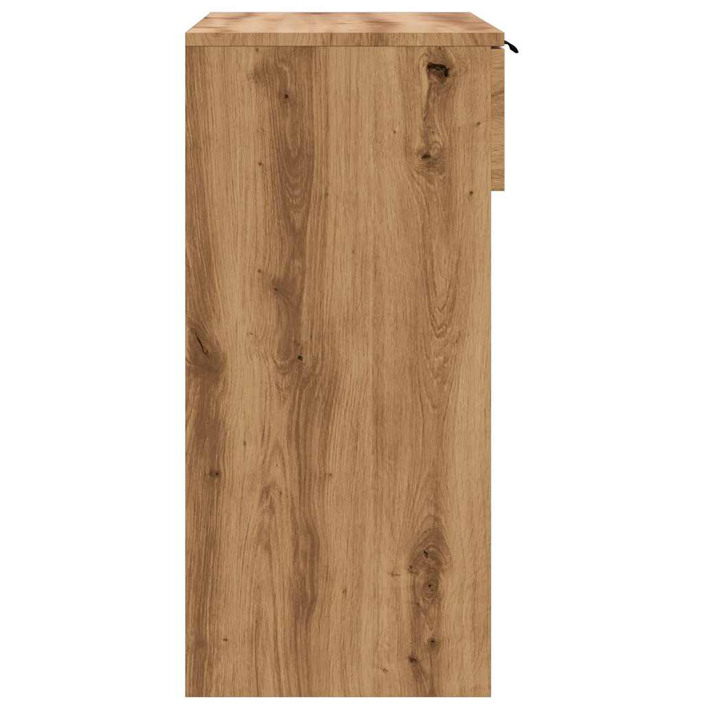 vidaXL Bijzettafels Wandtafel 90x36x75 cm bewerkt hout artisanaal eikenkleurig