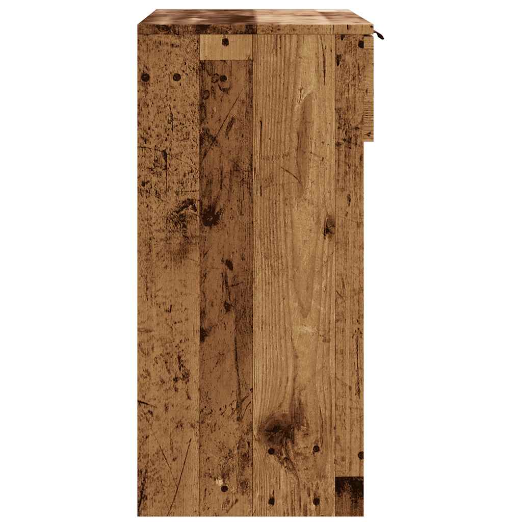 vidaXL Bijzettafels Wandtafel 90x36x75 cm bewerkt hout oud houtkleurig