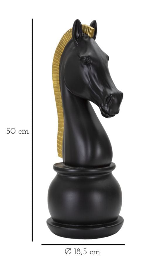 Mauro Ferretti BLACK AND GOLD HORSE CM Ø 18,5X50