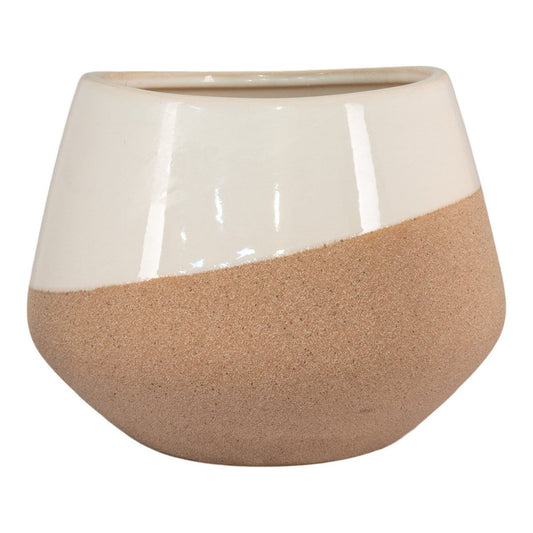 House Nordic ApS Bloempot - Bloempot in keramiek, beige/bruin, rond, Ø20,5x15 cm