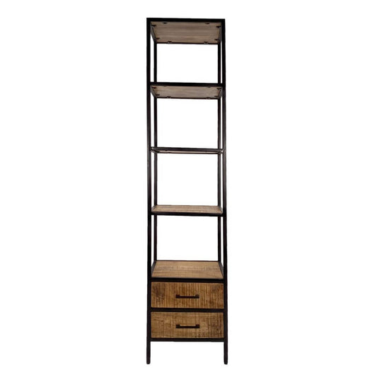 Voglrieder kreatives Wohnen Boekenplank staande plank boekenplank 40x180x40 cm met lades Liverpool metalen frame zwart