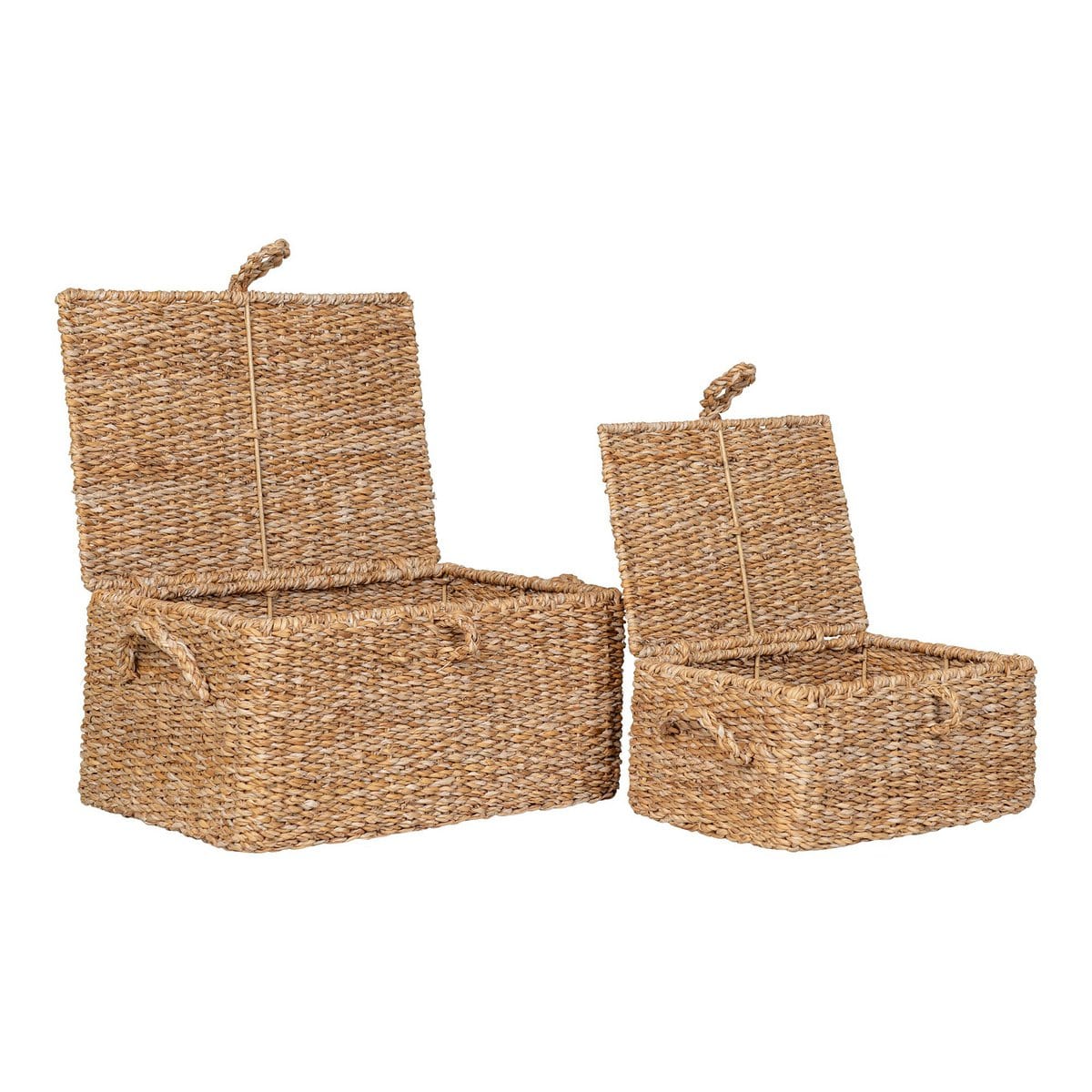 House Nordic ApS Bogra Basket - Mand, zeegras/ijzer, naturel, set van 2