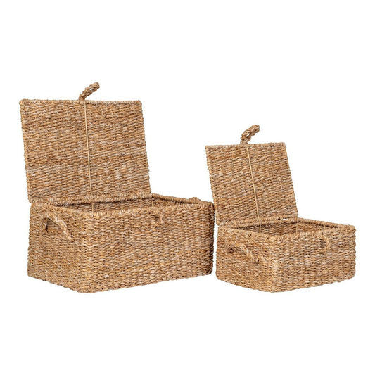 House Nordic ApS Bogra Basket - Mand, zeegras/ijzer, naturel, set van 2