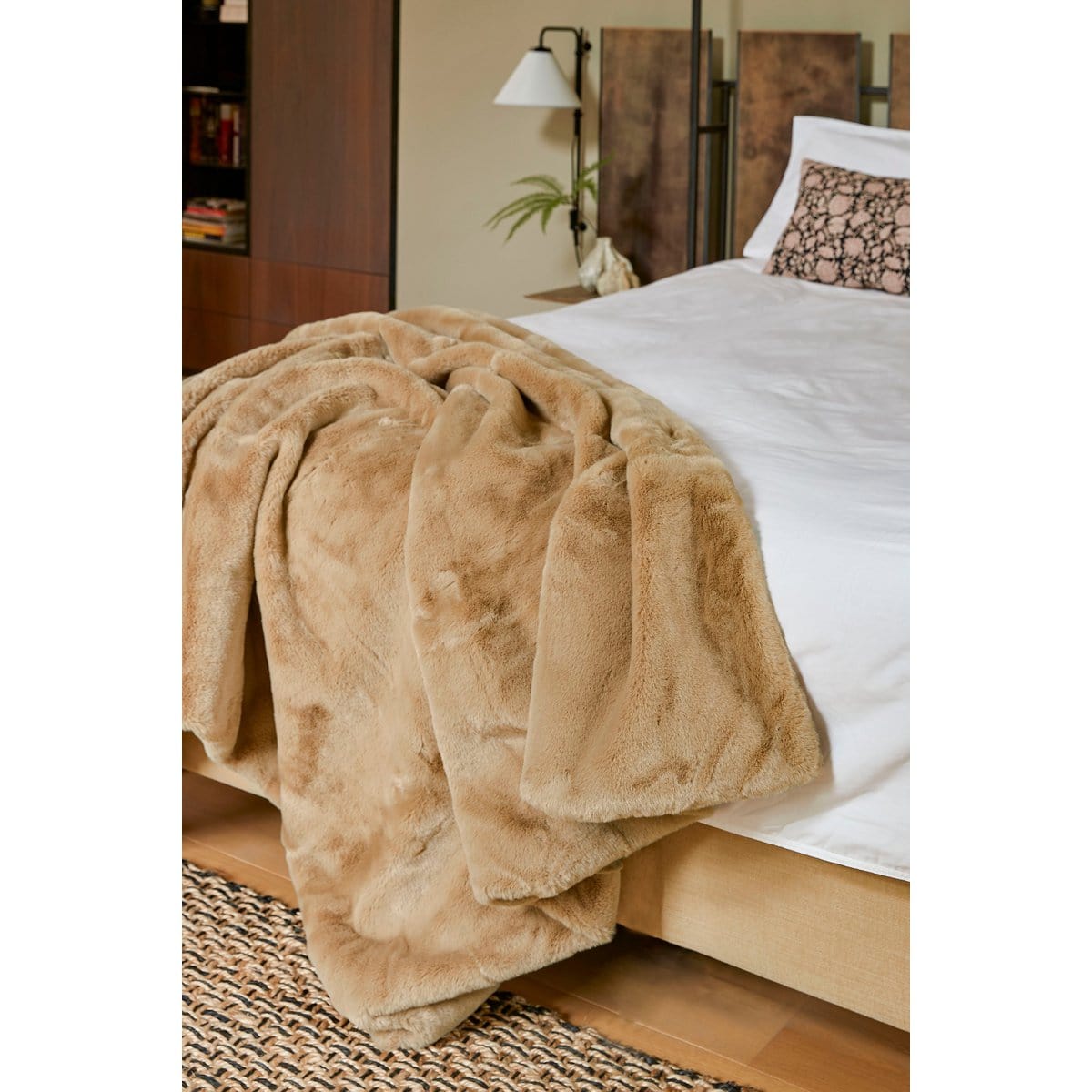 In The Mood Bronte Fleece Deken - L200 x B150 cm - Lichtbruin