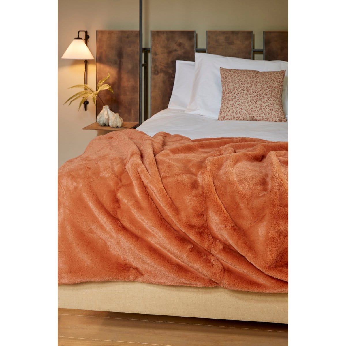 In The Mood Bronte Fleece Deken - L200 x B150 cm - Oranje