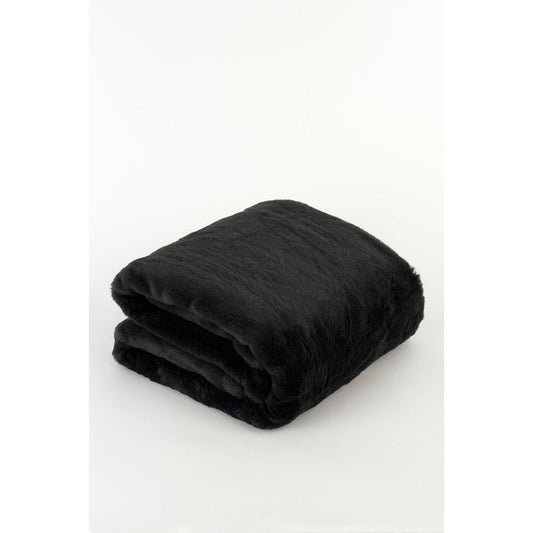 In The Mood Bronte Fleece Deken - L200 x B150 cm - Zwart