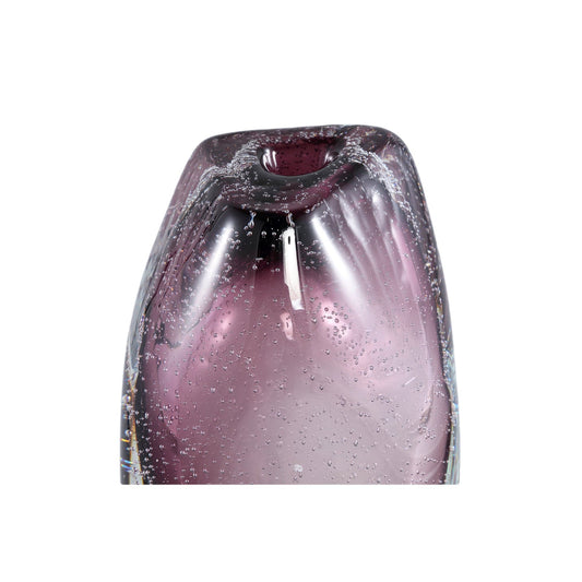 PTMD Bryce Purple dikke hoekige glazen vaas regular