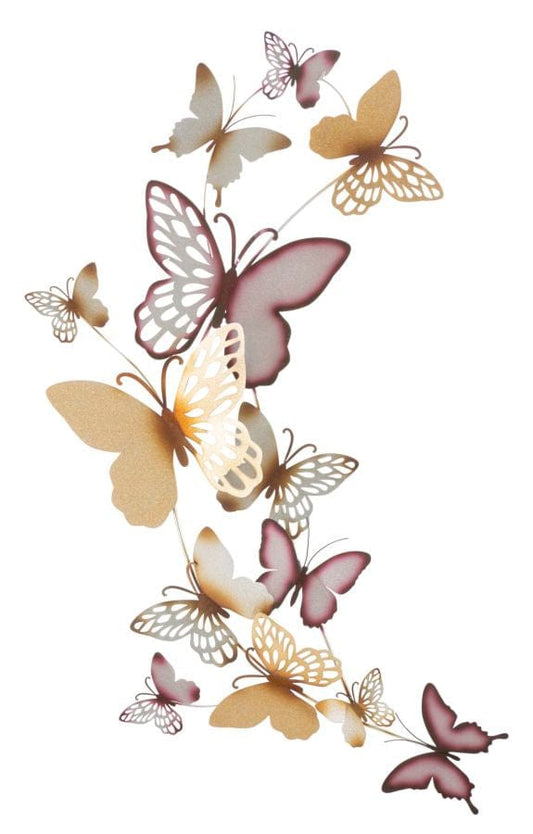 Mauro Ferretti BUTTERFLIES WALL PANEL GOLD/BORDEAUX C CM 59,5X4X111,5