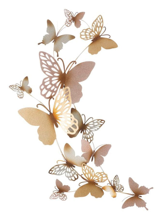 Mauro Ferretti BUTTERFLIES WALL PANEL GOLD/PINK C CM 59,5X4X111,5