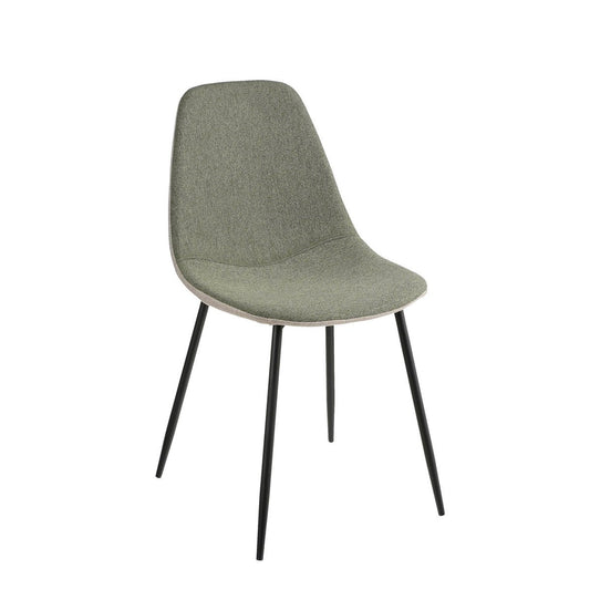 Chaise de salle à manger Tallos - Polyester recyclé - Vert, Beige