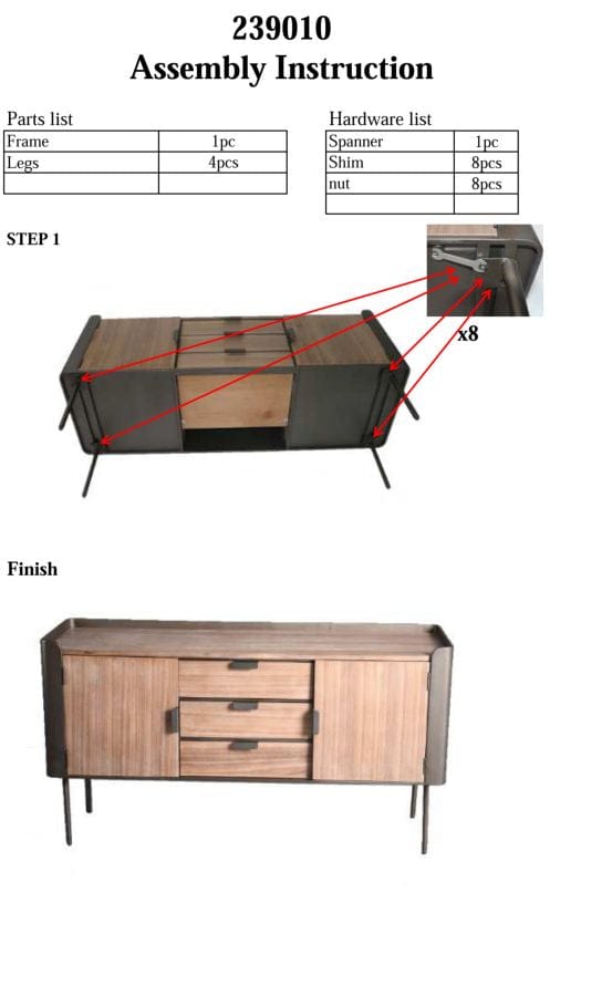 Mauro Ferretti CABINET TORONTO CM 145X47X76