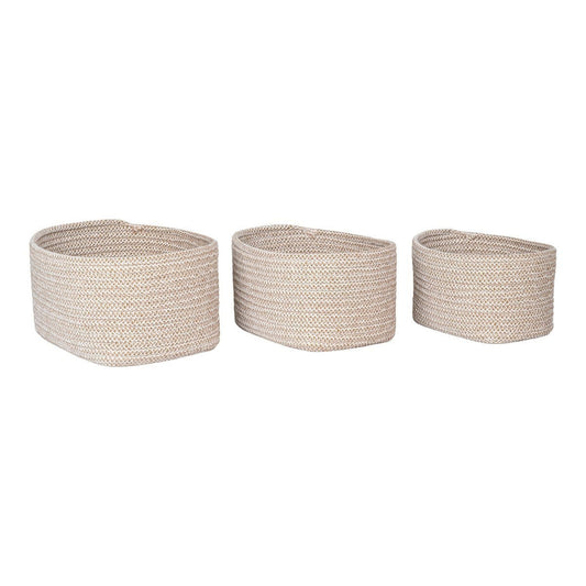 House Nordic ApS Cadima Basket - Mand, katoen, beige, set van 3