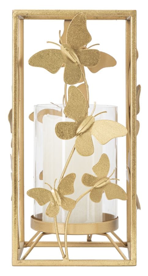 Mauro Ferretti CANDLE HOLDER GLAM BUTTERFLY CM 14X14X29