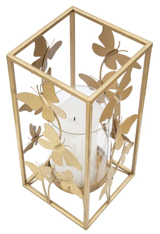 Mauro Ferretti CANDLE HOLDER GLAM BUTTERFLY CM 14X14X29