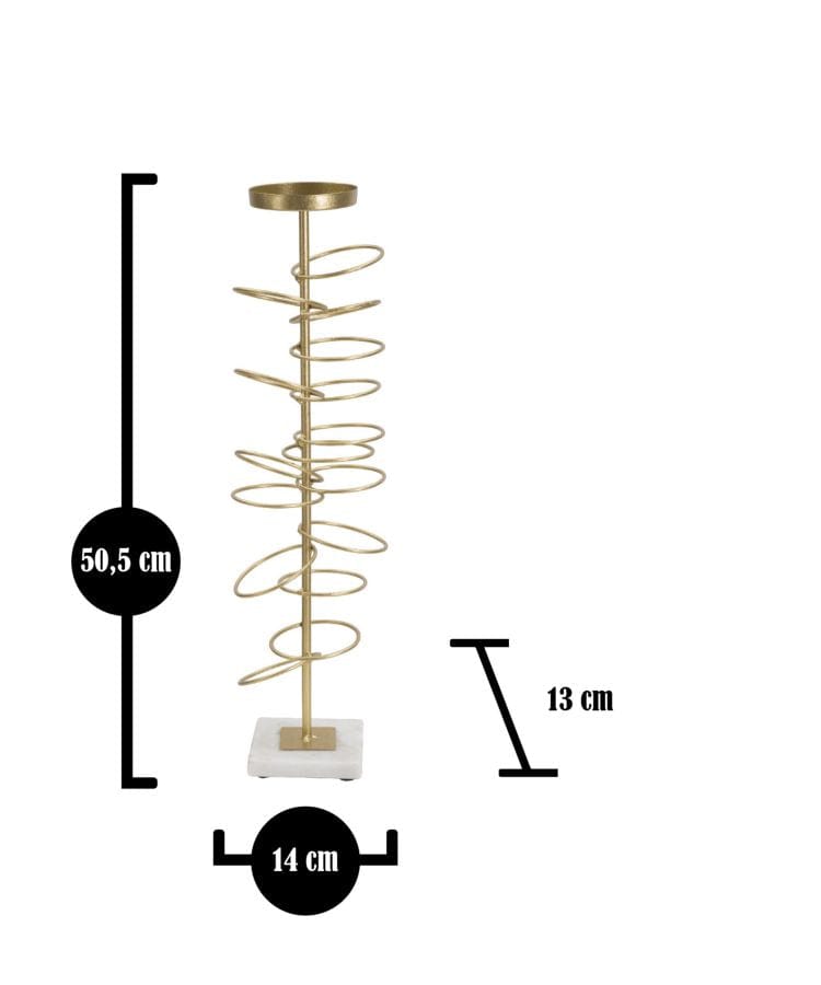 Mauro Ferretti CANDLE HOLDER RINGS CM 14X13X50,5