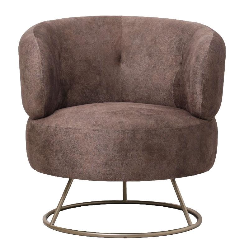 PTMD Carice Brown fauteuil oneindig 3 bizon gouden onderstel