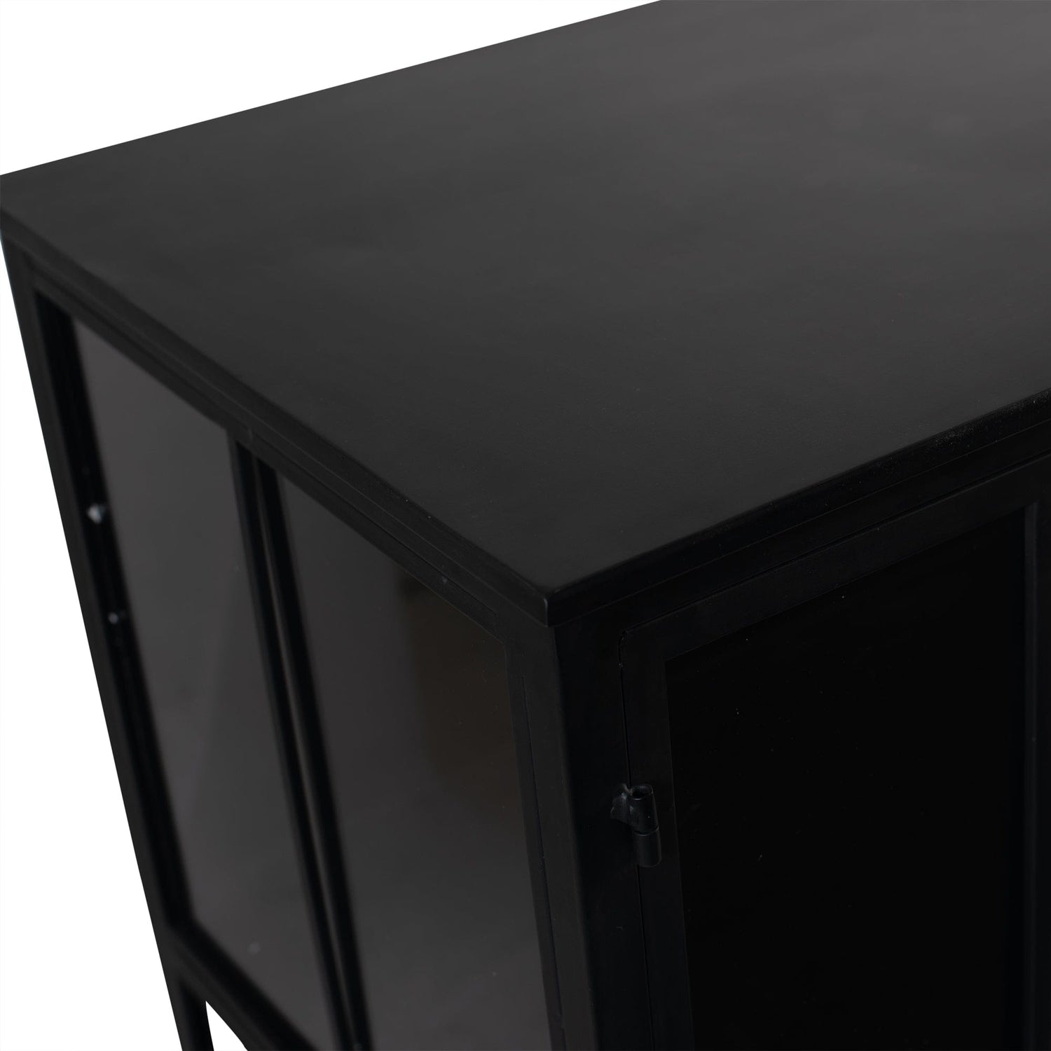 PTMD Cave Black iron cabinet low