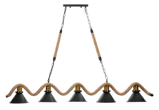 Mauro Ferretti CEILING LAMP CUP/ROPE 5 LIGHTS CM 130X20X80