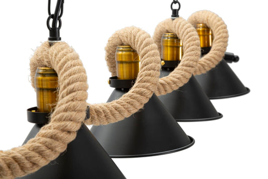 Mauro Ferretti CEILING LAMP CUP/ROPE 5 LIGHTS CM 130X20X80