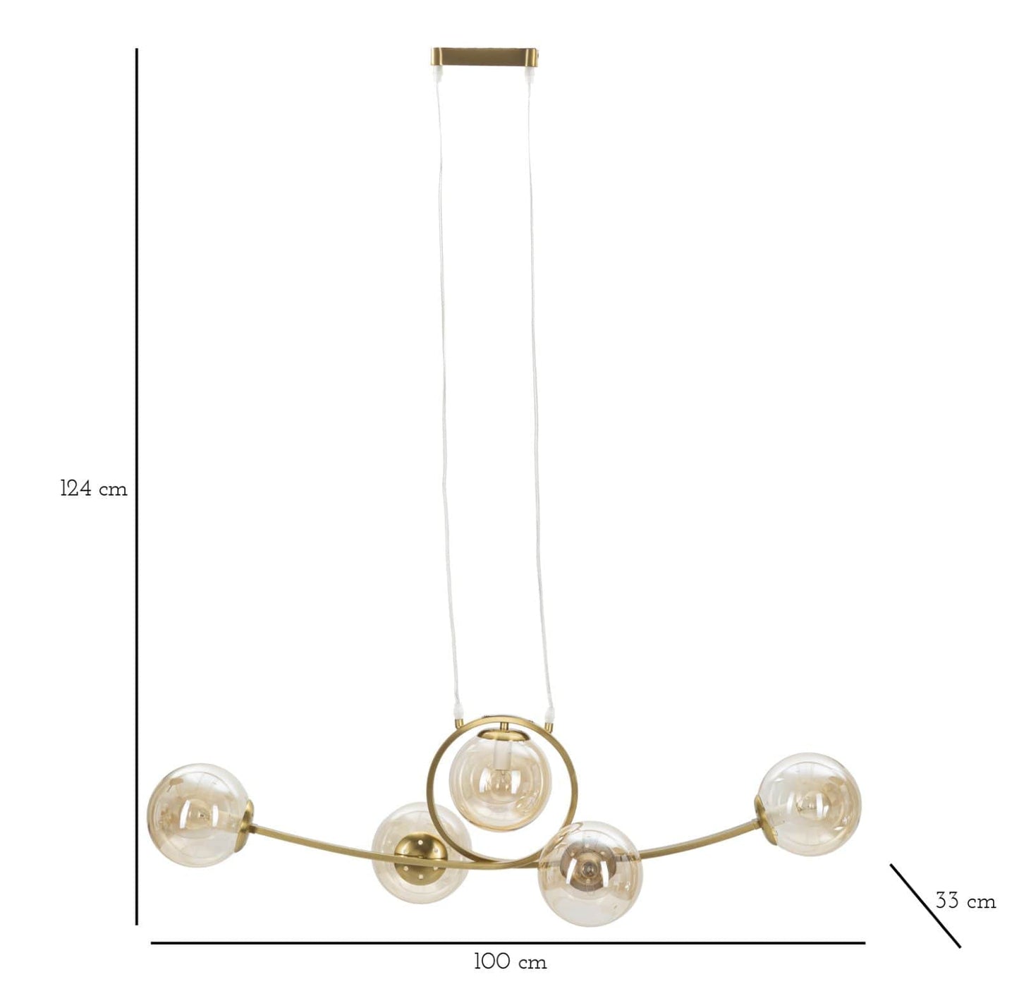 Mauro Ferretti CEILING LAMP JAPAN 5 LIGHTS CM 100X33X30