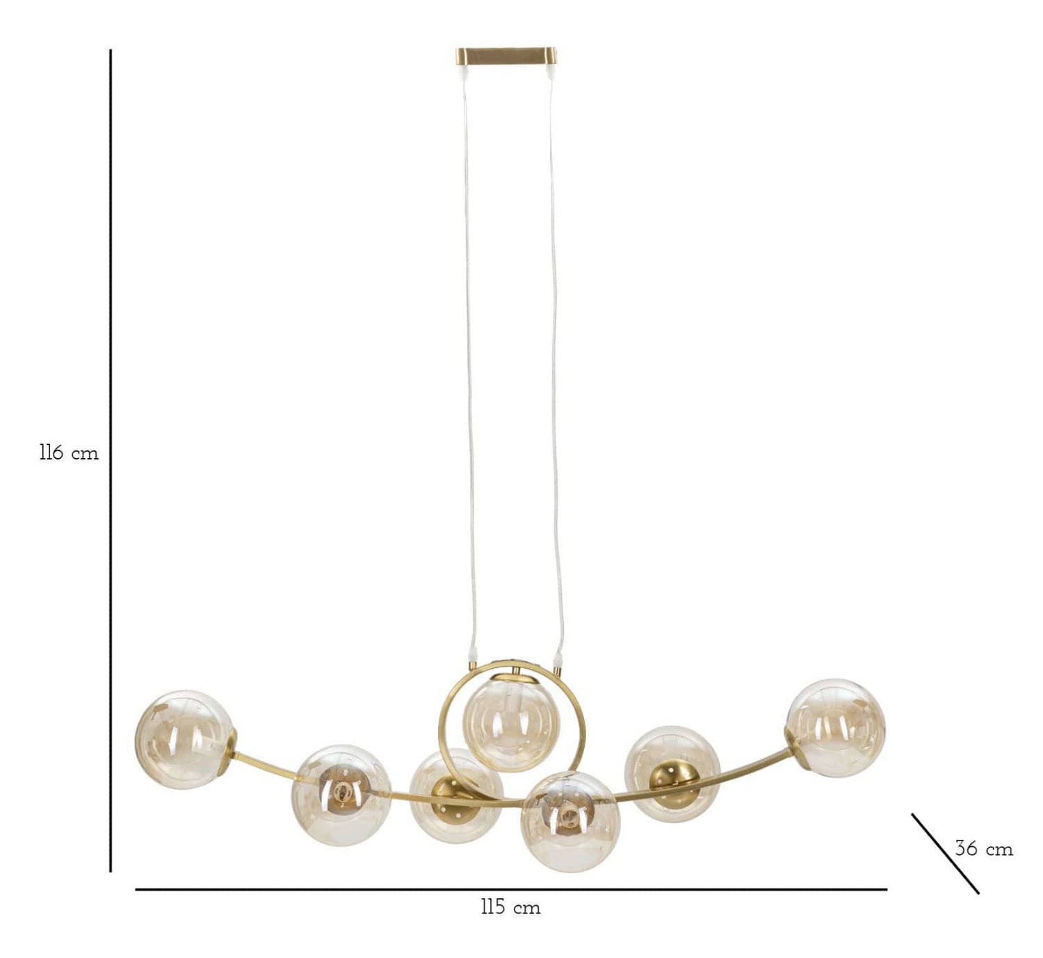 Mauro Ferretti CEILING LAMP JAPAN 7 LIGHTS CM 115X30X36