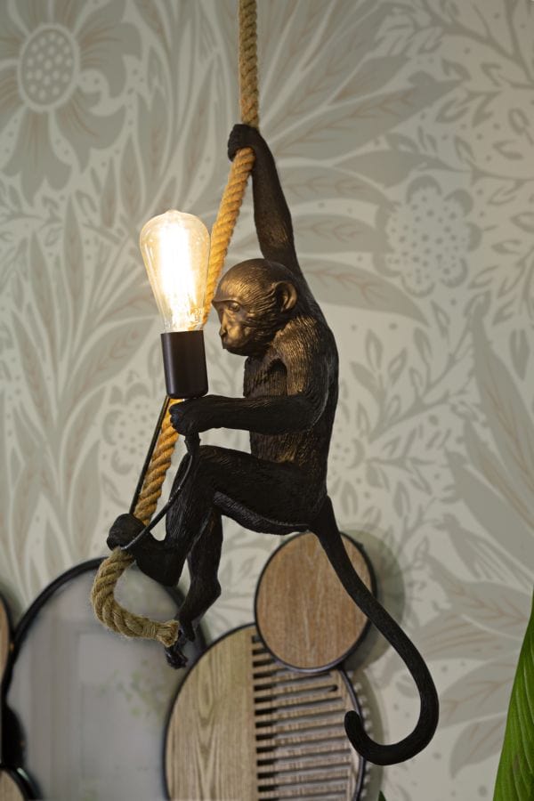 Mauro Ferretti CEILING LAMP MONKEY BLACK CM Ø 27X32X60