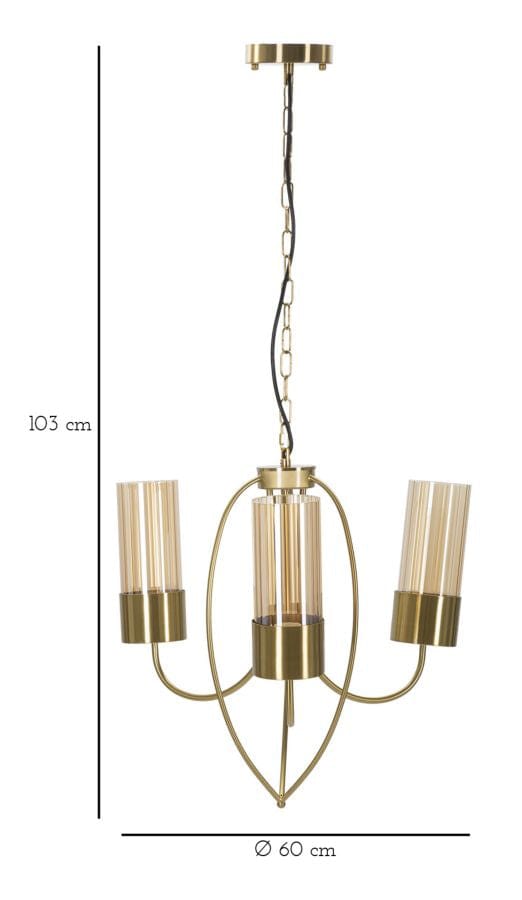 Mauro Ferretti CEILING LAMP VERSAILLES 3 LIGHTS CM Ø 60X103