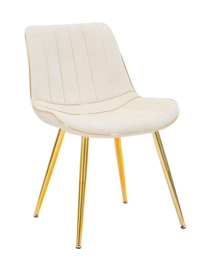 Mauro Ferretti CHAIR PARIS CREMA/GOLD SET 2 PZ CM 51X59X79