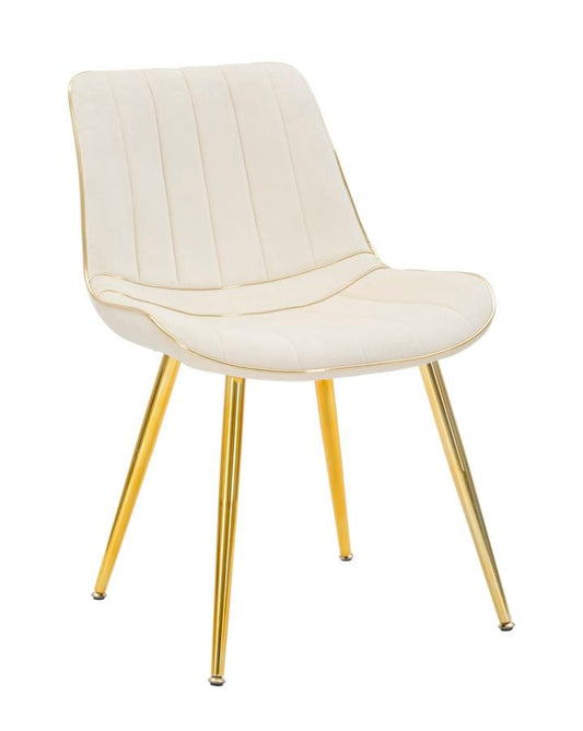 Mauro Ferretti CHAIR PARIS CREMA/GOLD SET 2 PZ CM 51X59X79