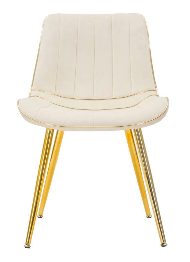 Mauro Ferretti CHAIR PARIS CREMA/GOLD SET 2 PZ CM 51X59X79