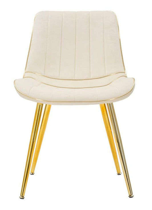 Mauro Ferretti CHAIR PARIS CREMA/GOLD SET 2 PZ CM 51X59X79