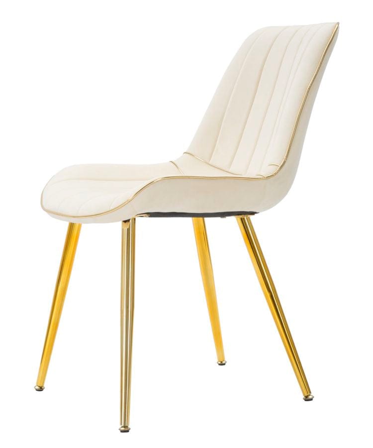 Mauro Ferretti CHAIR PARIS CREMA/GOLD SET 2 PZ CM 51X59X79