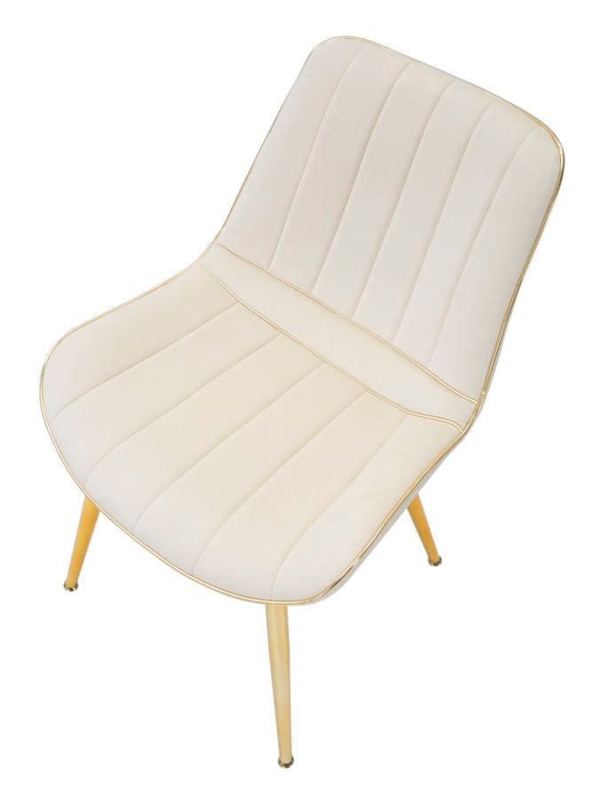 Mauro Ferretti CHAIR PARIS CREMA/GOLD SET 2 PZ CM 51X59X79