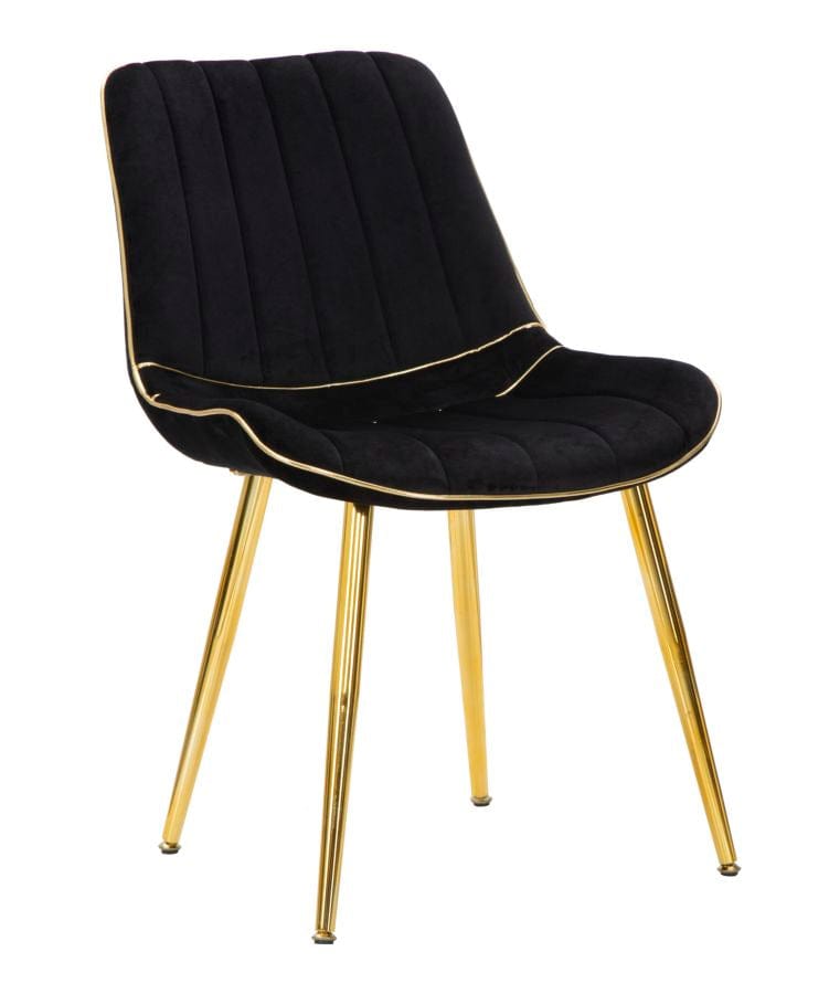 Mauro Ferretti CHAIR PARIS NERA/GOLD SET 2 PCS CM 51X59X79