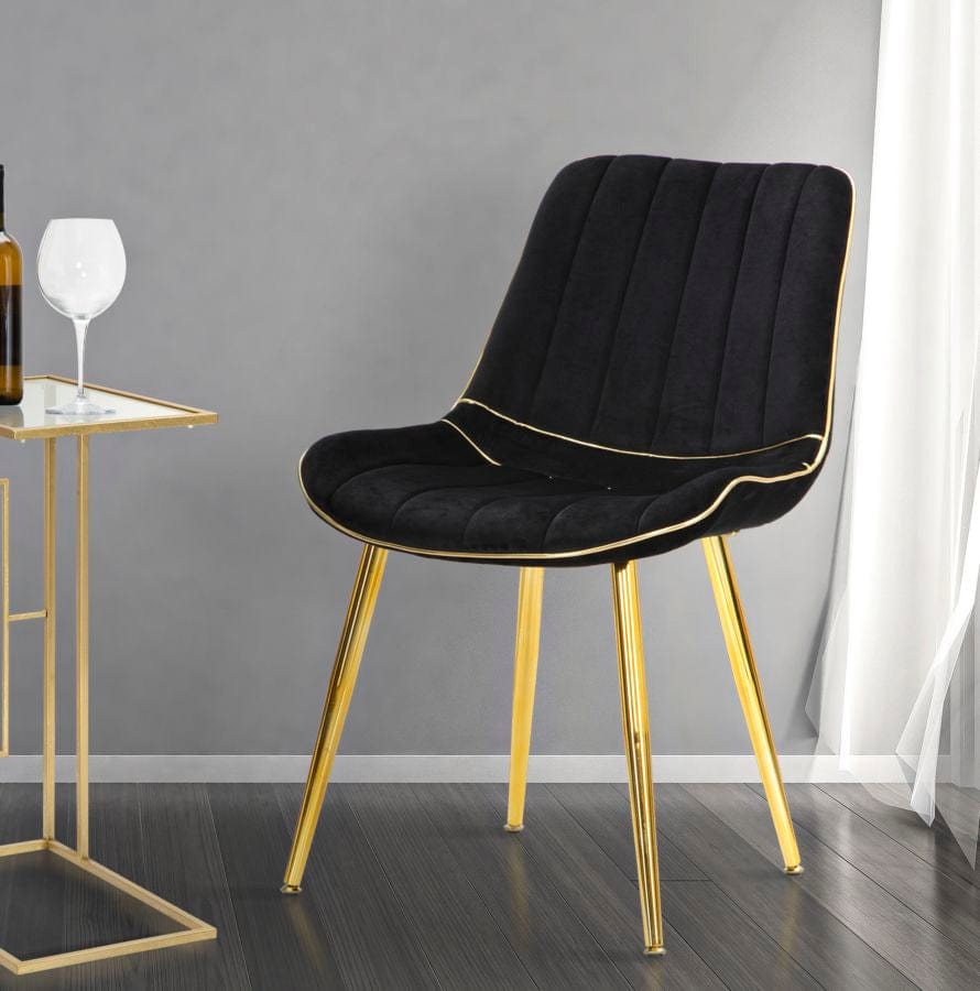 Mauro Ferretti CHAIR PARIS NERA/GOLD SET 2 PCS CM 51X59X79