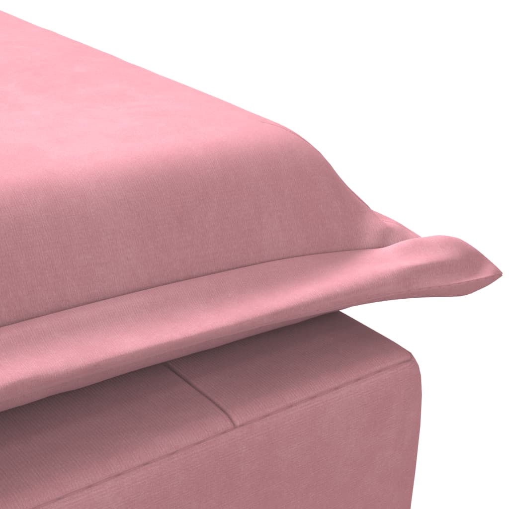 vidaXL Chaises longues Massage chaise longue met bolster fluweel roze