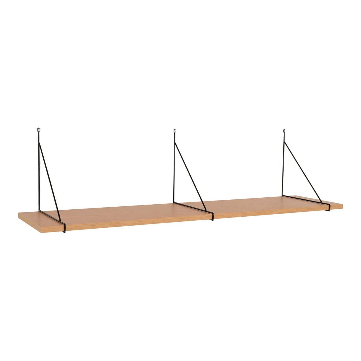 House Nordic ApS Chiba Wandplank - Wandplank, essenfineer, zwart stalen frame, 120x29 cm