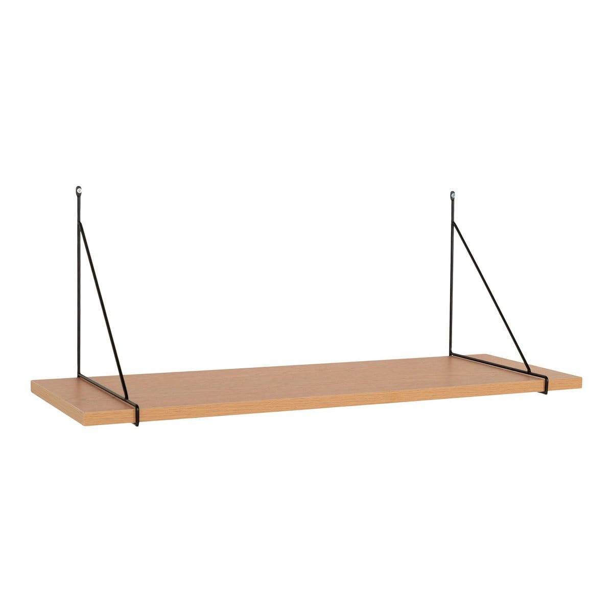 House Nordic ApS Chiba Wandplank - Wandplank, essenfineer, zwart stalen frame, 80x29 cm