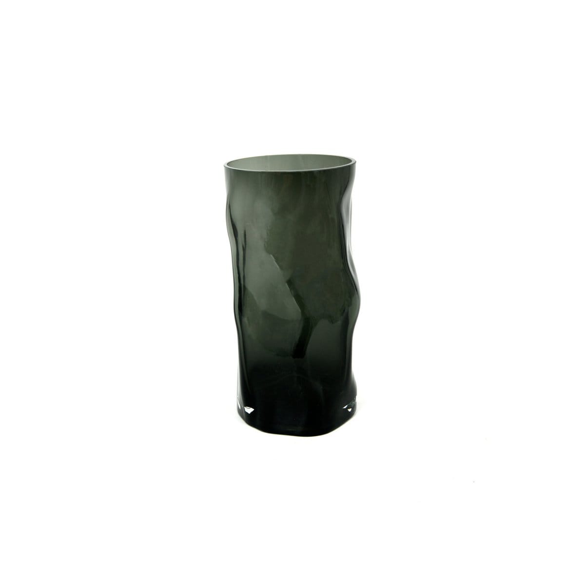 Element Accessories Cilindrische glazen vaas met onregelmatige vorm, zoals zwart hout. ABU30GR