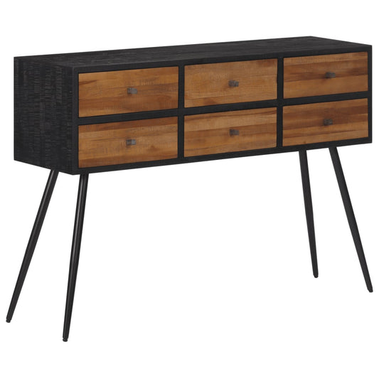 vidaXL Commodes & ladekasten Wandtafel met lades 116x30x76 cm massief gerecycled teakhout