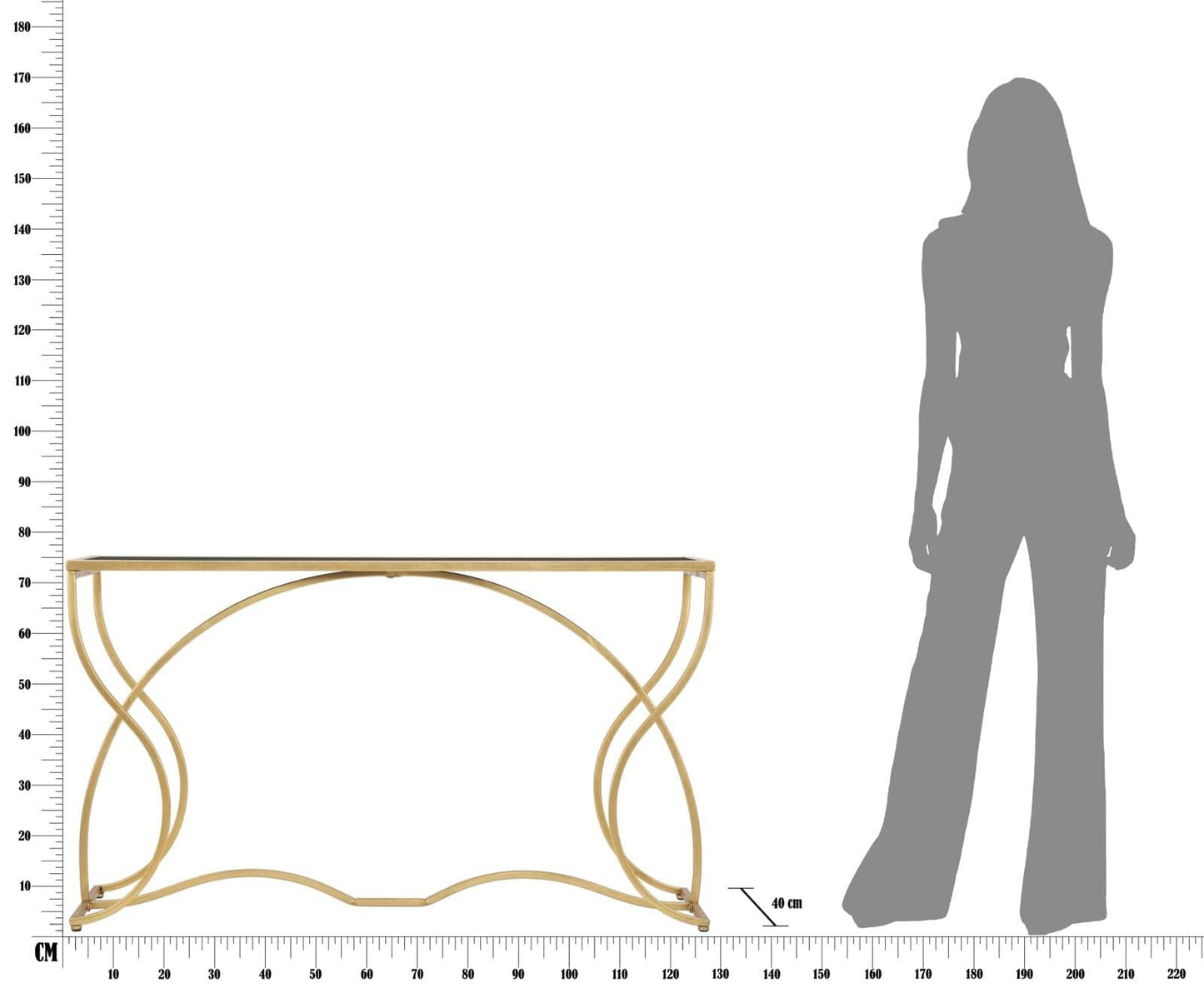 Mauro Ferretti CONSOLE SUNSHINE CM 130X40X75